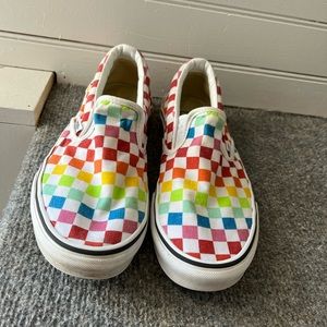 Rainbow Checkered Vans